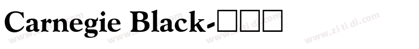 Carnegie Black字体转换